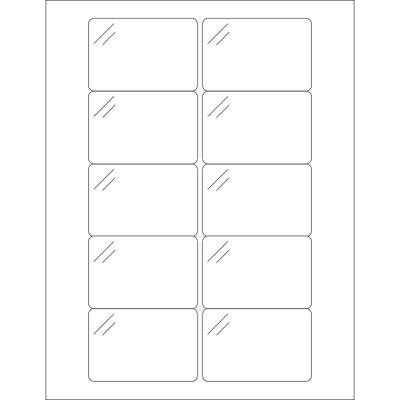 3 x 2 Pure Clear Rectangle Laser Labels