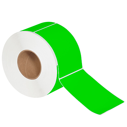 4 x 6" Fluorescent Green Thermal Transfer Labels